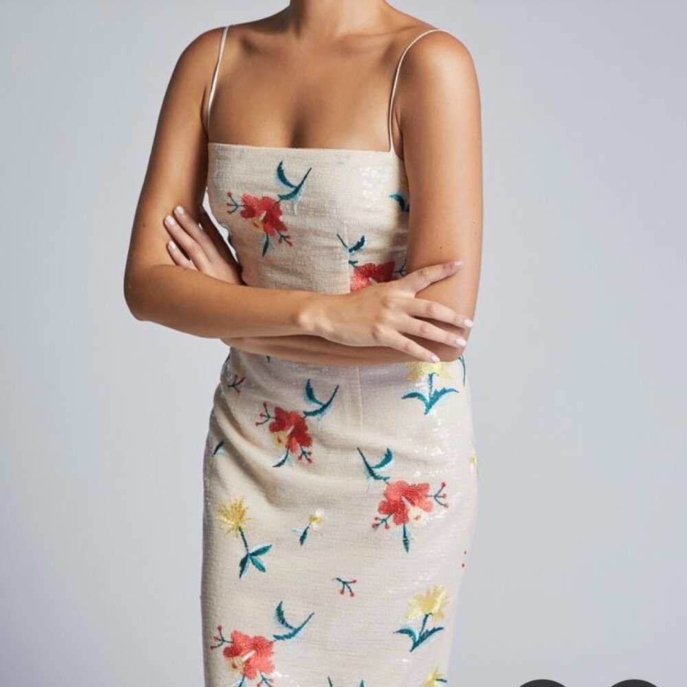 Sarah Seven Mia Dress - Embroidered Sequin 'Before' Dress